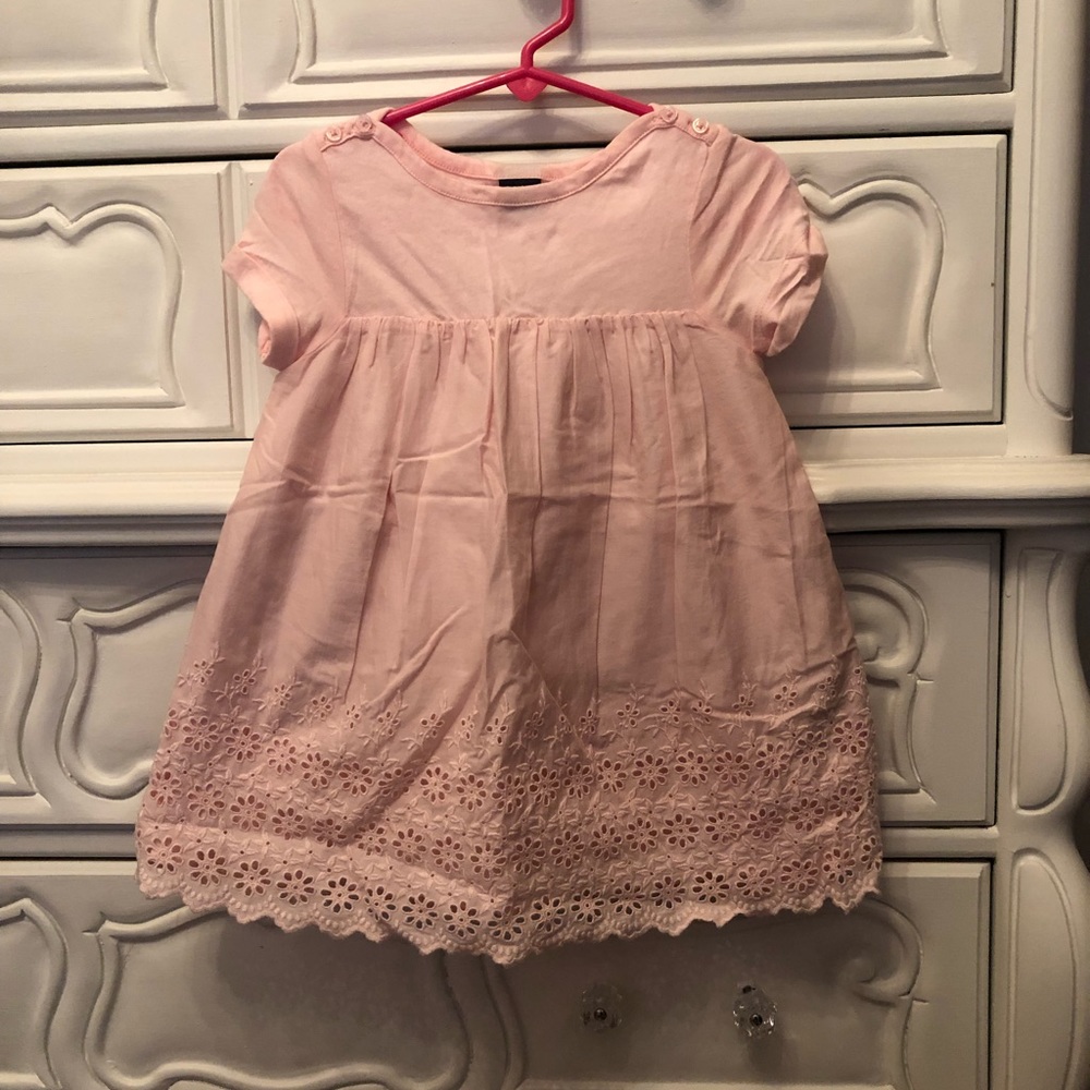 Baby pink eyelet dress